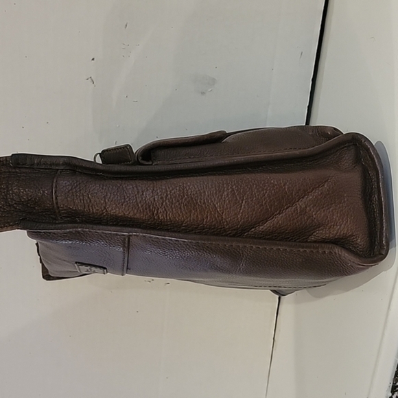 FOSSIL VINTAGE BROWN‎ LEATHER SHOULDER HANDBAG - Picture 5 of 8